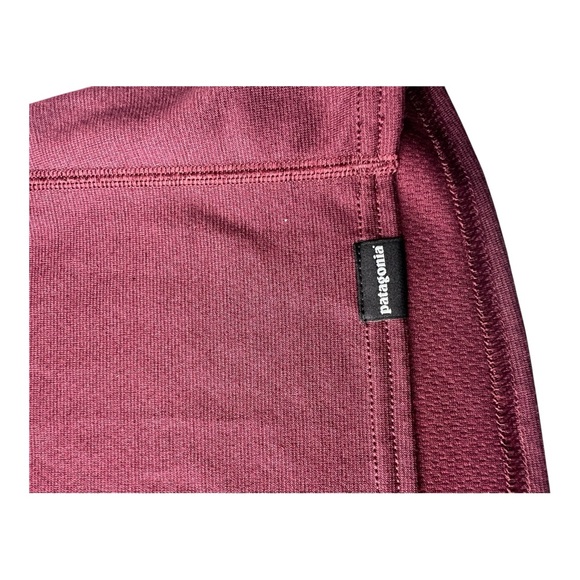Patagonia Polartec Maroon Grey Color Block‎ Athletic Long Sleeve Pullover size M - Picture 6 of 9